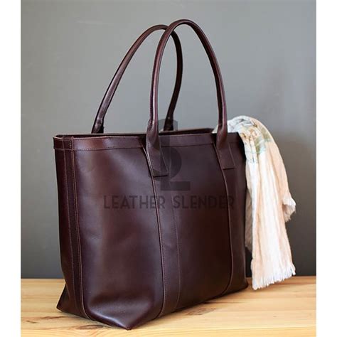 Leather Tote Bag for Women With Zipper, Womens Shoulder Bag, Women ...