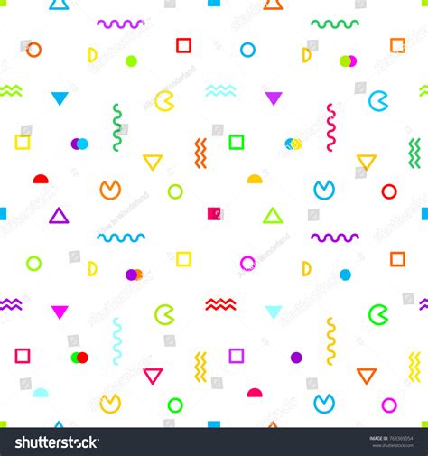 Colored Geometric Shapes On White Background Stock Vector (Royalty Free) 763369054 | Shutterstock