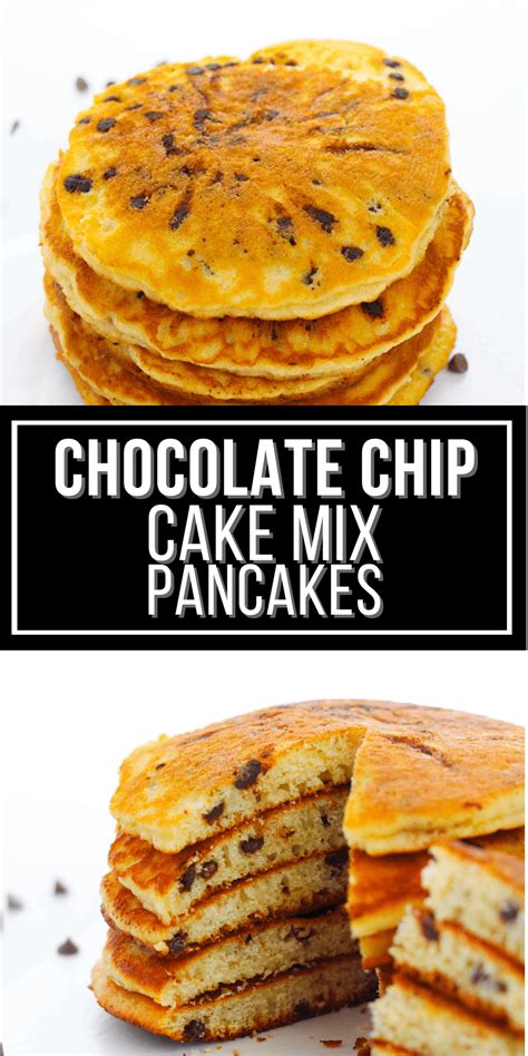 Chocolate Chip Cake Mix Pancakes - It Is a Keeper