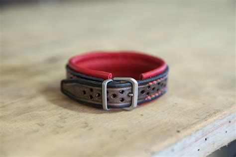 Red Black Leather Bracelet Thin and Light Handmade in France - Etsy ...