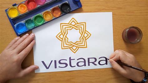 How to draw the Vistara logo - YouTube