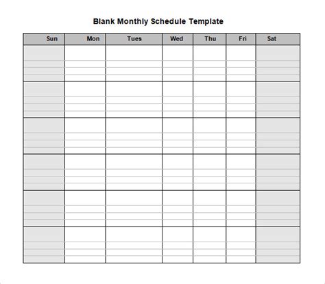 Printable Monthly Work Schedule Template - prntbl.concejomunicipaldechinu.gov.co