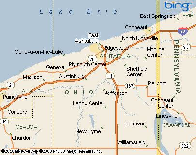 East Ashtabula, Ohio Area Map & More