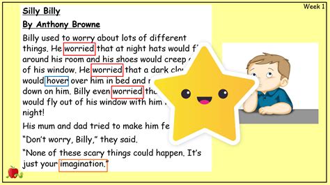 Yr 1 Whole Class Reading Silly Billy - The Teach Hub