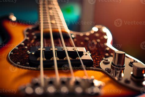 strings brown electric guitar musical instrument 22081081 Stock Photo at Vecteezy