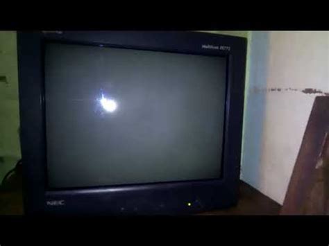 NEC MultiSync FE772 CRT Monitor Degaussing Sound - YouTube