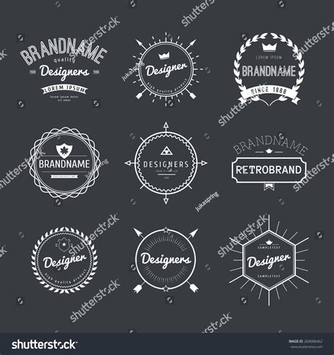 Vintage Logo Set Retro Design Elements Stock Vector (Royalty Free ...