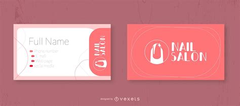 Nail Salon Business Card Design Vector Download