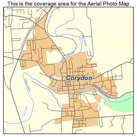 Aerial Photography Map of Corydon, IN Indiana