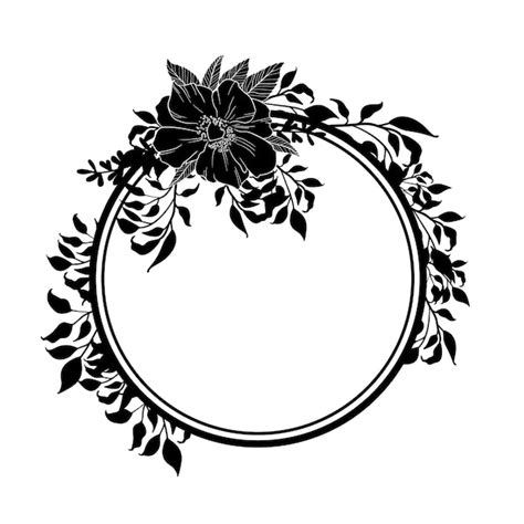 Premium Vector | Floral flower foliage arrangement wreath