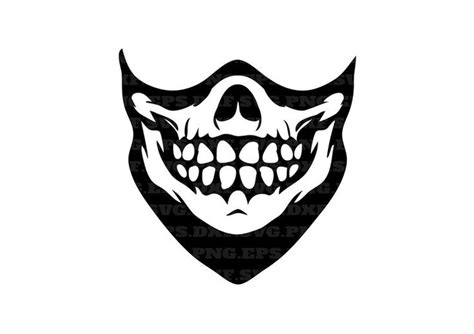 Skull Svg, Skull Mask, Skeleton Mask, Svg, Dxf, Png, Eps Vector, - Etsy | Skeleton mask, Skull ...