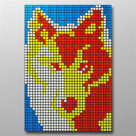 Make Your Own Pixel Art Mosaic with Rubik's Cubes