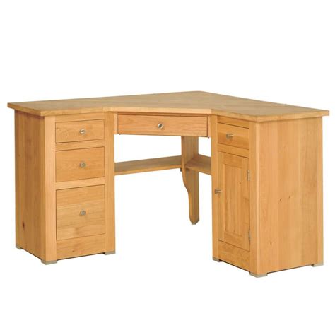 Quercus Oak Corner Office Desk - Con-Tempo Furniture