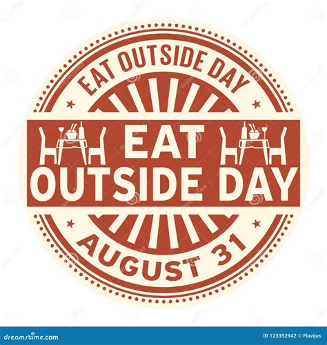 Eat Outside Day, August 31 stock vector. Illustration of month - 123352942