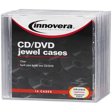 Innovera CD/DVD Standard Jewel Cases, Clear, 10/Pack free shipping new ...