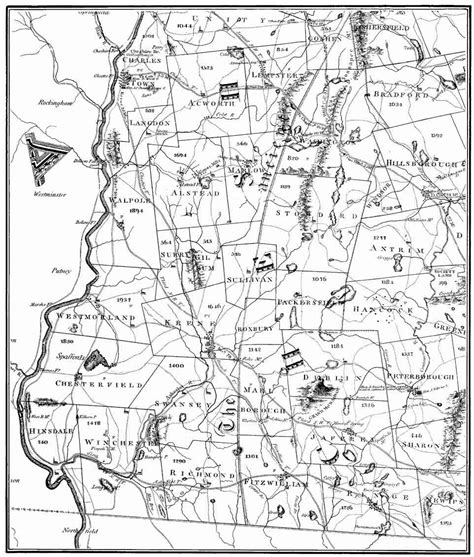 Map Of Cheshire County Nh | Cities And Towns Map