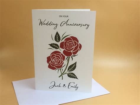 Wedding Anniversary Card Anniversary Card Love Card - Etsy UK