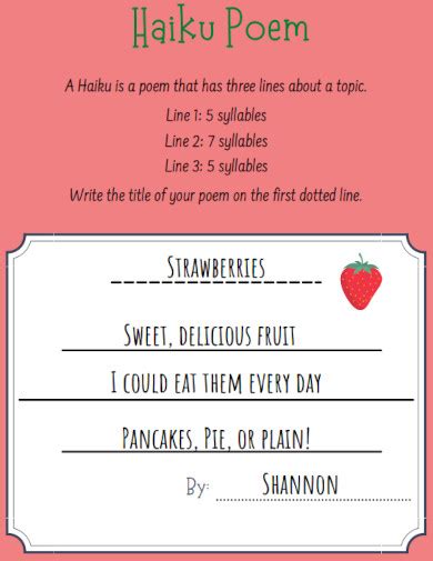 Haiku Poem - 49+ Examples, Format, How to Write, PDF