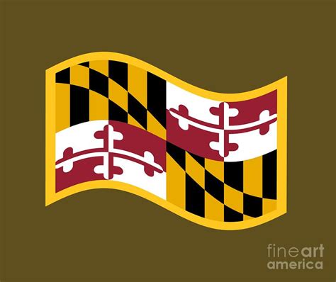 Maryland Flag Digital Art by Frederick Holiday - Fine Art America