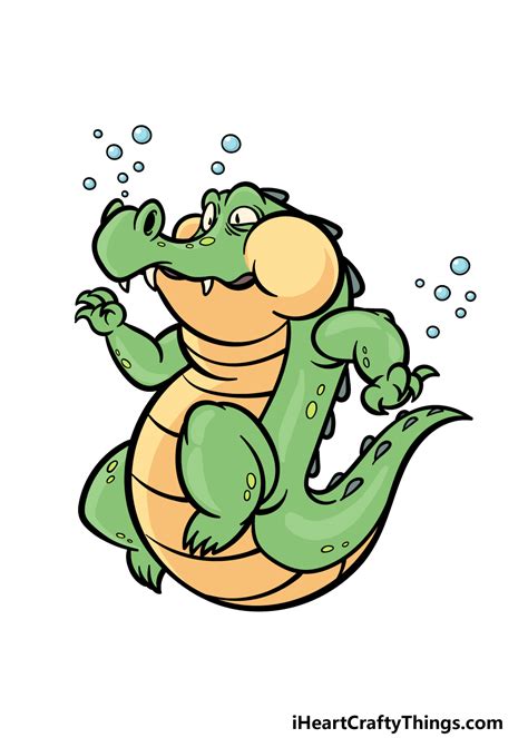 Top 107+ Crocodile drawing cartoon - Tariquerahman.net