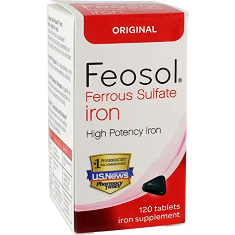 Feosol Iron Supplement, Original formula, Ferrous Sulphate