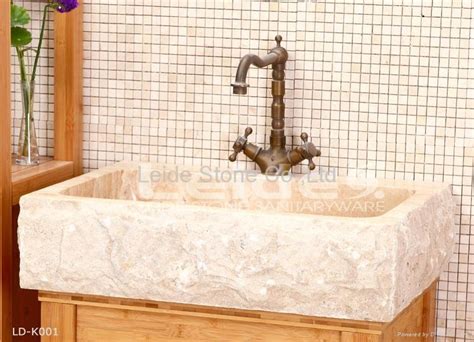 Beige travertine kitchen sink - LD-K001 - Leide Stone (China Manufacturer) - Sink & Basin ...