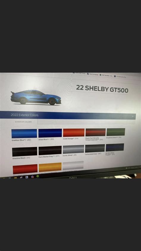 Official colors for 2022 GT500 released! Grabber Blue is back! | 2015 ...