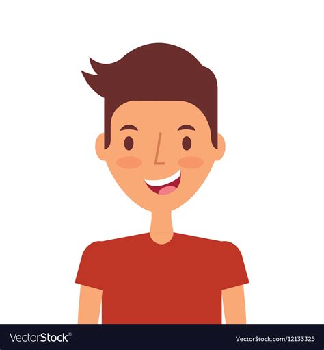 Cartoon young man icon Royalty Free Vector Image