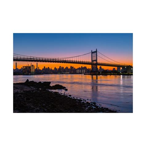 Dumbo, Brooklyn Bridge New York City Sunset Skyline Matte Horizontal ...