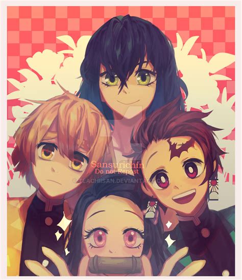 Kamaboko squad + Nezuko by Teachiisan on DeviantArt