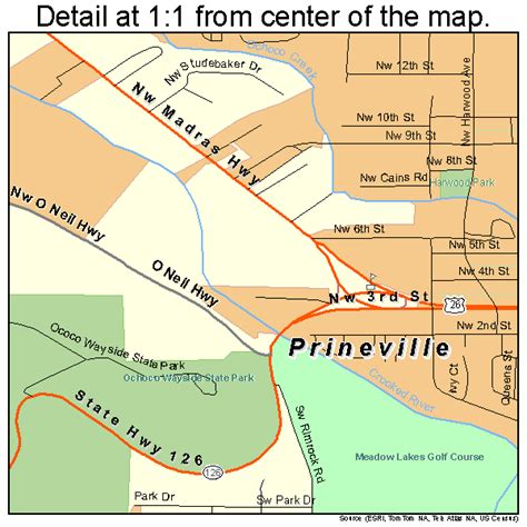 Prineville Oregon Street Map 4159850