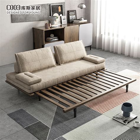 Wooden Modern Living Room Furniture Convertible Futon Sofa Come Bed ...