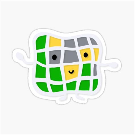 "Wordle - Green Version" Sticker for Sale by stickersbyLexy- | Redbubble