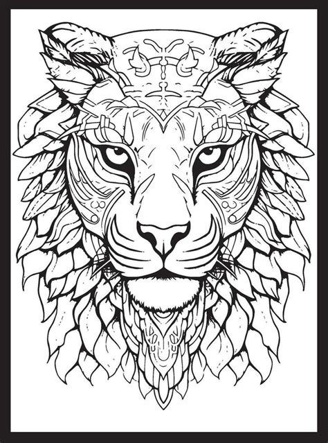 Animals Mandala Adult Coloring Pages 25867524 Vector Art at Vecteezy