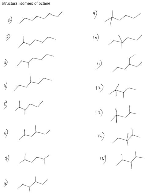 C8h18 all isomers Chemistry Q&A