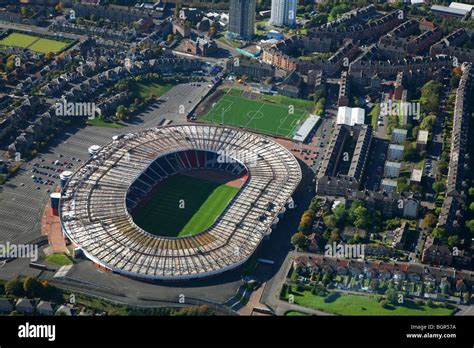 Aerial photograph of Hampden Park Football Stadium, Glasgow Stock Photo ...