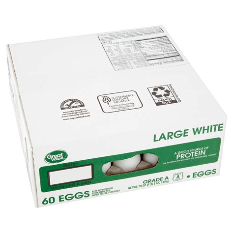 Great Value Large White Eggs, 60 Count - Walmart.com - Walmart.com