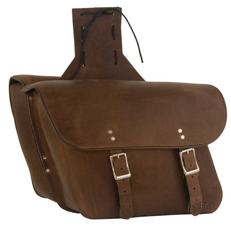 Brown Leather Motorcycle Saddlebags - Fox Creek Leather