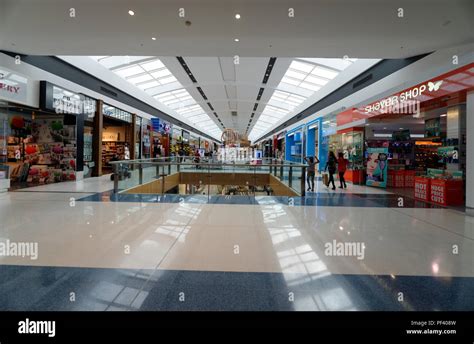 Interior of Westfield Southland shopping mall at Melbourne, Australia. People shopping in the ...