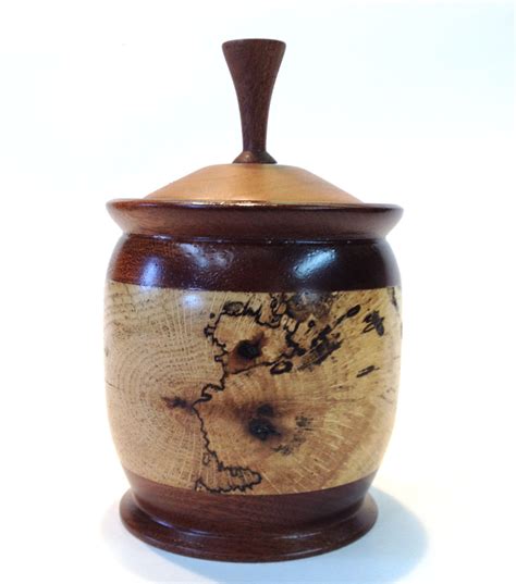 Another spalted wood lidded pot - Willow Works Wood Turning