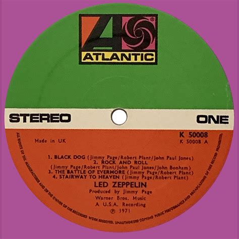 LP Led Zeppelin IV UK, Colored Vinyl (K50008) #1 - Zepfan