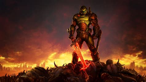 Download Video Game DOOM Eternal 4k Ultra HD Wallpaper