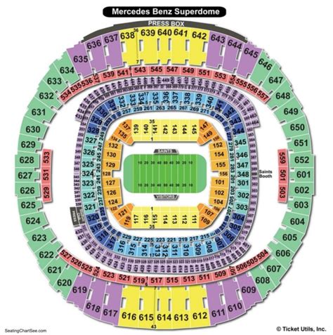 Caesars Superdome Seating Chart | Caesars Superdome | New Orleans ...