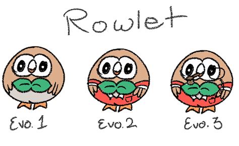 Rowlet Evolution by Foxtrot-Fallout on DeviantArt