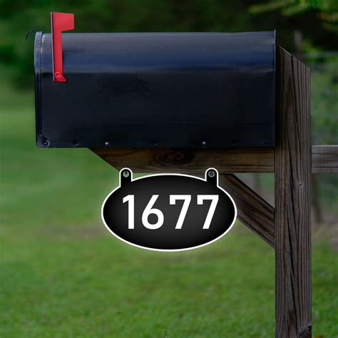 VWAQ Custom Hanging Mailbox Sign Address Numbers Aluminum Plaque Doubl