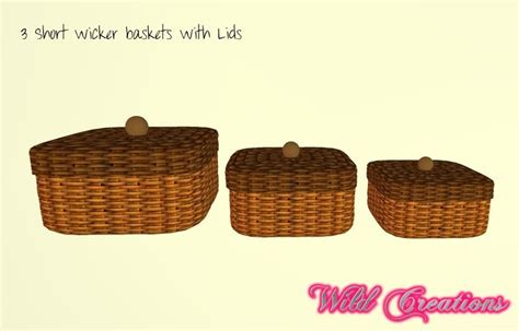 Second Life Marketplace - Wicker Baskets w/ Lid Set2