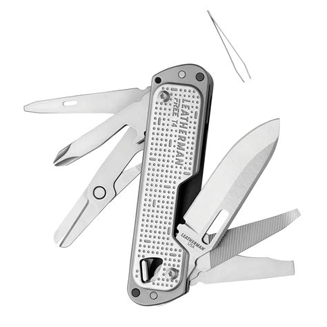 LEATHERMAN, FREE T4 Multitool and EDC Knife with Magnetic Locking and ...