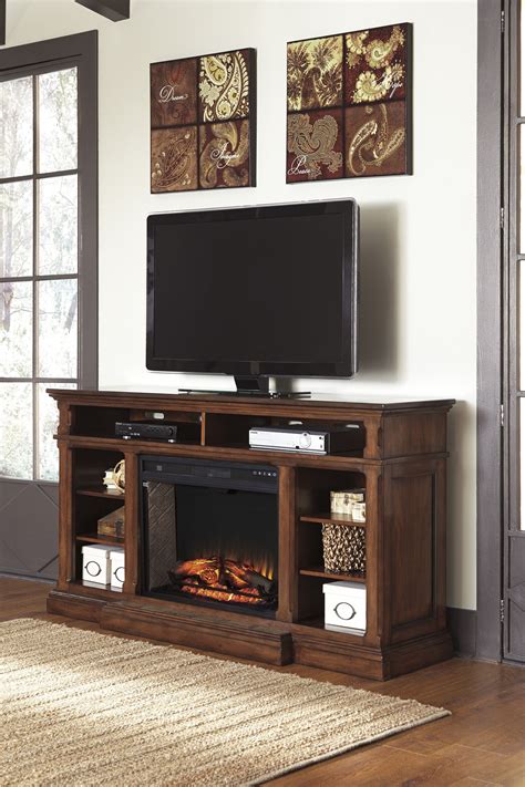 Gaylon Extra Large TV Stand with Fireplace Insert | Tv stand decor ...