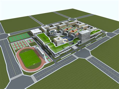 School Building 3D model | CGTrader