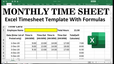 Audit Timesheet Template Excel